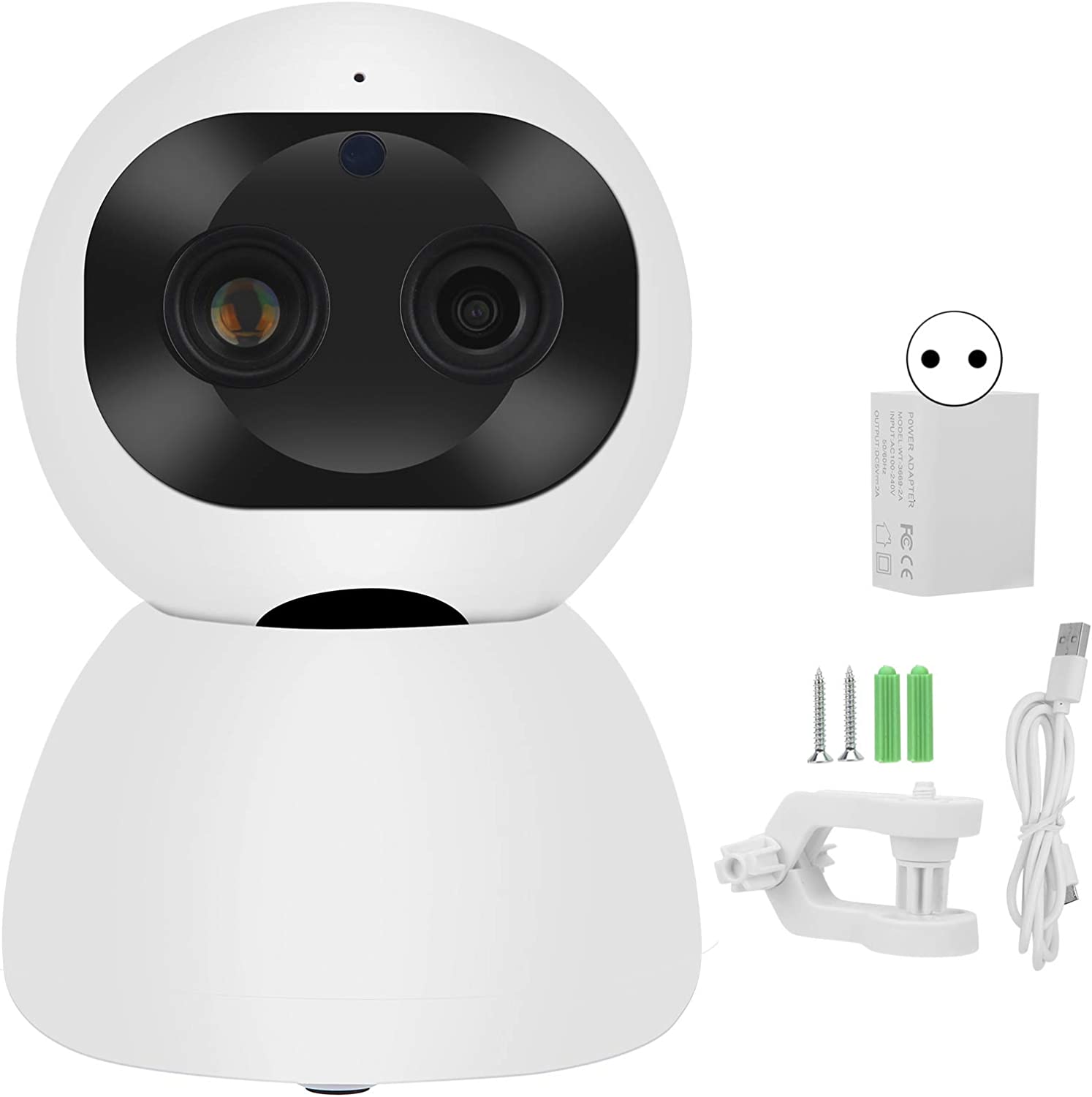 Dual Lens Motion Detection 2‑Way Audio Infrared Nigh Security CCTV